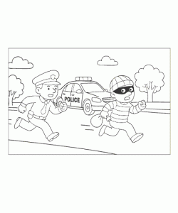 Ausmalbild Polizei 009