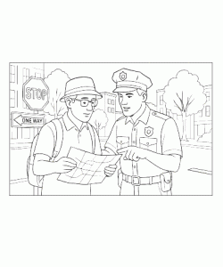 Ausmalbild Polizei 010