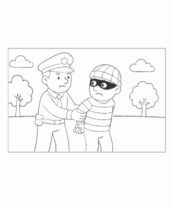 Ausmalbild Polizei 011