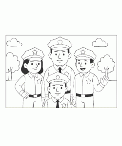Ausmalbild Polizei 012