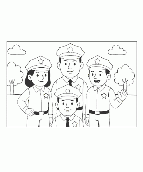 Ausmalbild Polizei 012