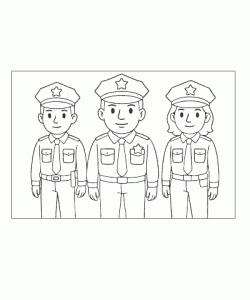 Ausmalbild Polizei 013