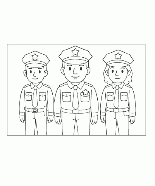 Ausmalbild Polizei 013
