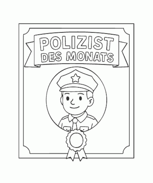 Ausmalbild Polizei 014