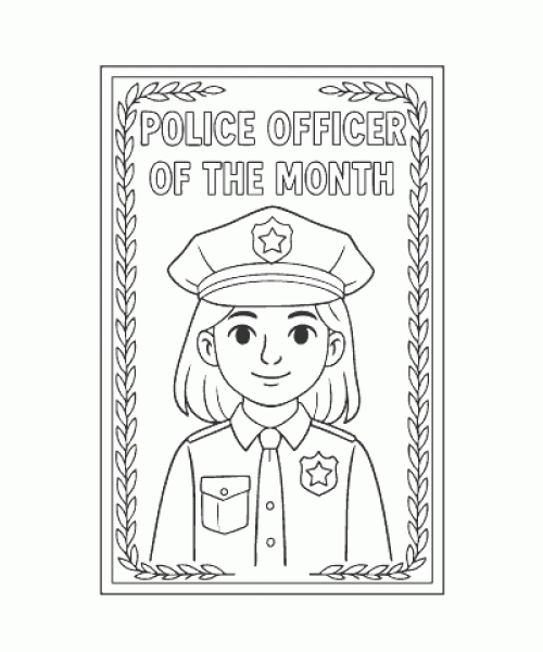 Ausmalbild Polizei 016