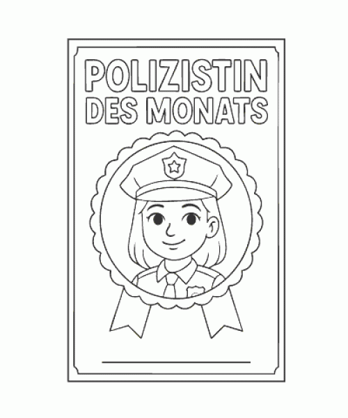 Ausmalbild Polizei 017