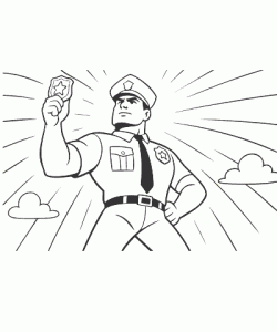 Ausmalbild Polizei 018