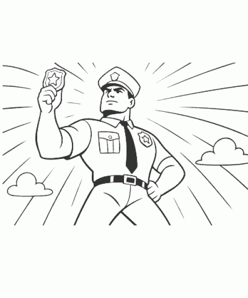 Ausmalbild Polizei 018