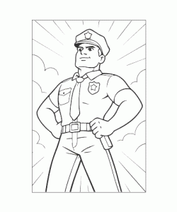 Ausmalbild Polizei 019