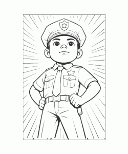 Ausmalbild Polizei 020