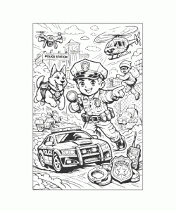 Ausmalbild Polizei 021