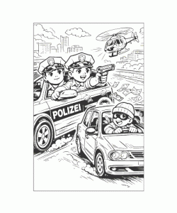 Ausmalbild Polizei 022