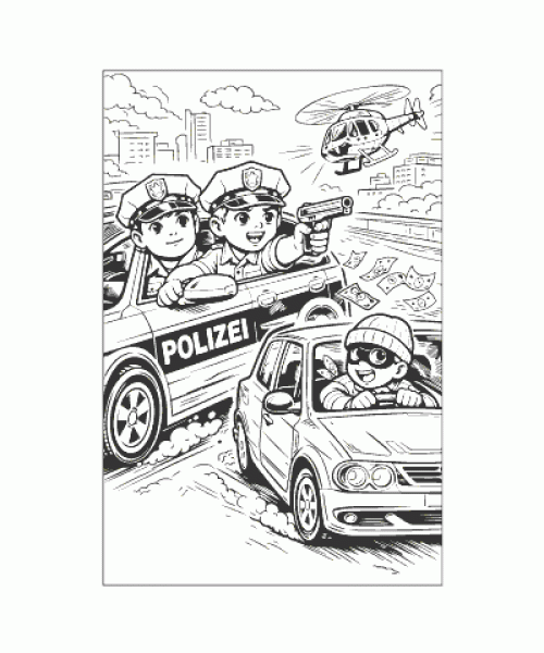 Ausmalbild Polizei 022