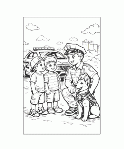 Ausmalbild Polizei 023