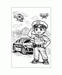 Ausmalbild Polizei 024