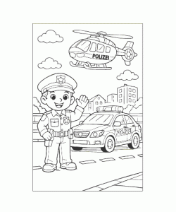 Ausmalbild Polizei 026