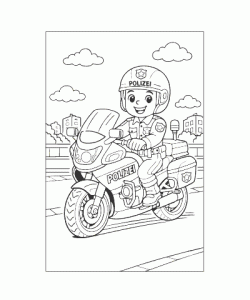 Ausmalbild Polizei 027