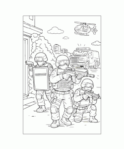 Ausmalbild Polizei 029