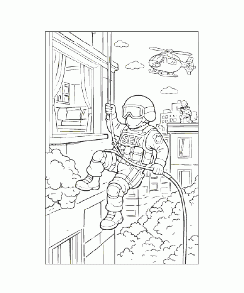 Ausmalbild Polizei 030