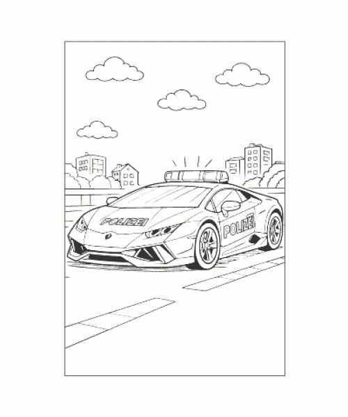 Ausmalbild Polizei 031