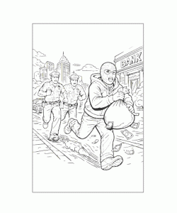 Ausmalbild Polizei 033