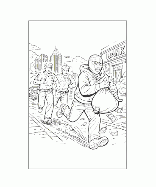 Ausmalbild Polizei 033