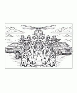 Ausmalbild Polizei 035