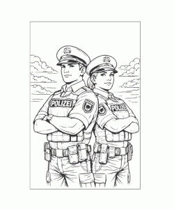 Ausmalbild Polizei 037