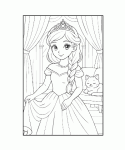 Ausmalbild-Prinzessin-001