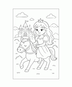 Ausmalbild-Prinzessin-002