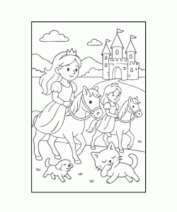 Ausmalbild Prinzessin 003