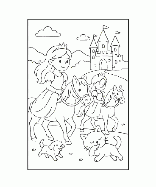 Ausmalbild Prinzessin 003