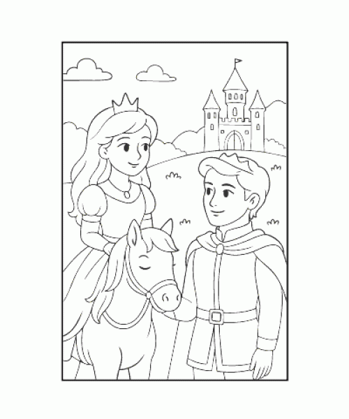 Ausmalbild Prinzessin 004