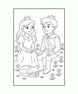 Ausmalbild Prinzessin 005
