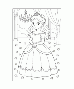 Ausmalbild Prinzessin 006
