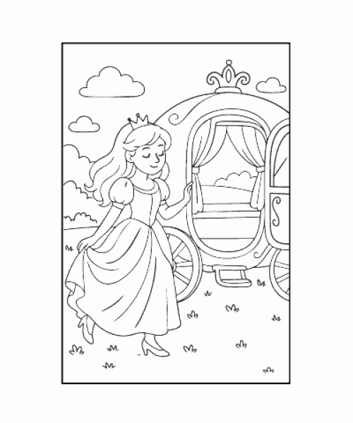 Ausmalbild-Prinzessin-007