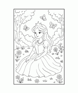 Ausmalbild Prinzessin 008