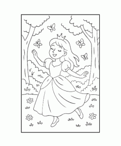 Ausmalbild Prinzessin 009