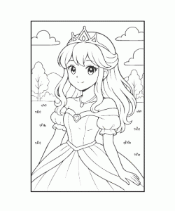 Ausmalbild Prinzessin 011