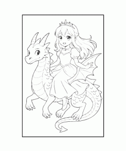 Ausmalbild Prinzessin 012