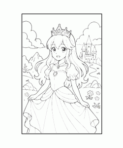 Ausmalbild Prinzessin 013
