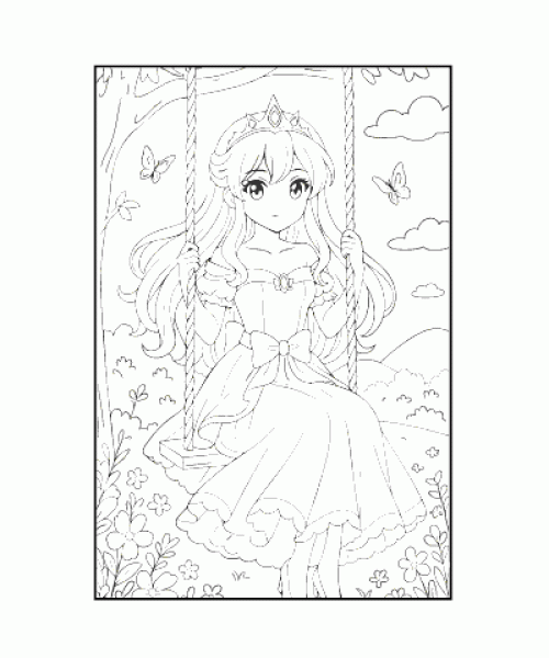 Ausmalbild Prinzessin 014