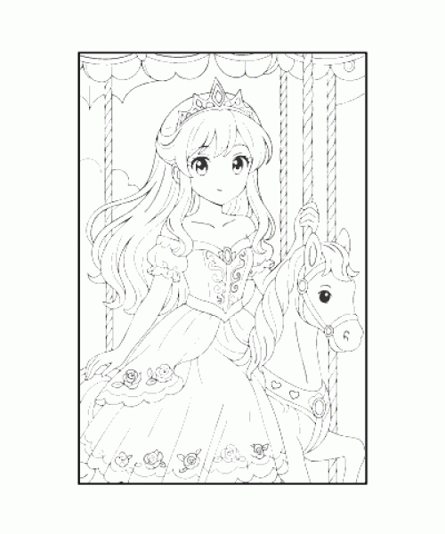 Ausmalbild Prinzessin 015