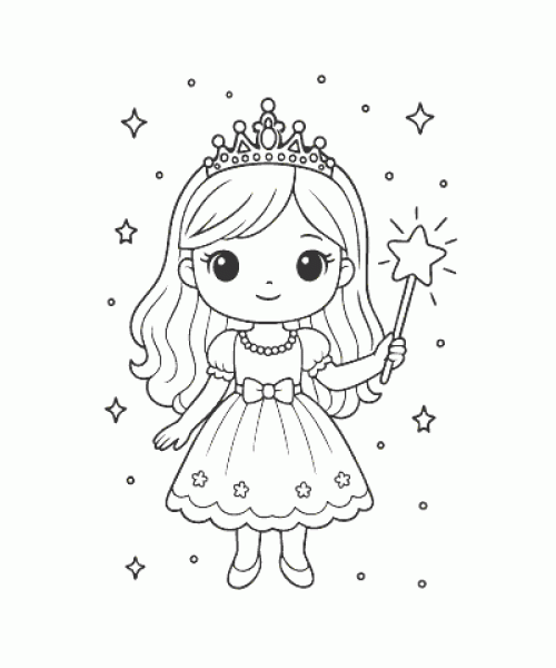 Ausmalbild Prinzessin 016