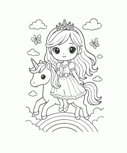 Ausmalbild Prinzessin 019