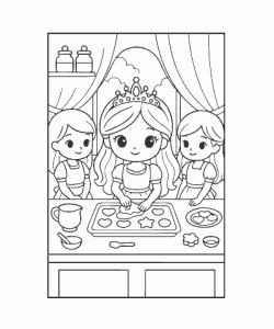 Ausmalbild Prinzessin 020