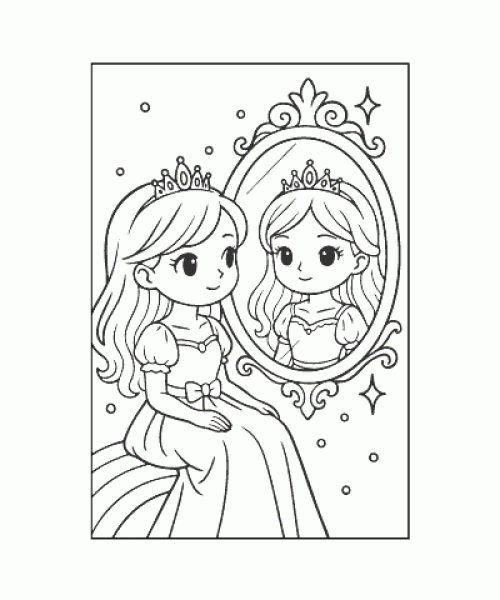 Ausmalbild Prinzessin 022