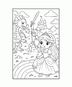 Ausmalbild Prinzessin 024