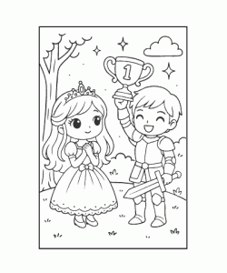 Ausmalbild Prinzessin 025