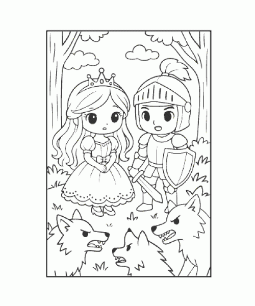 Ausmalbild Prinzessin 026